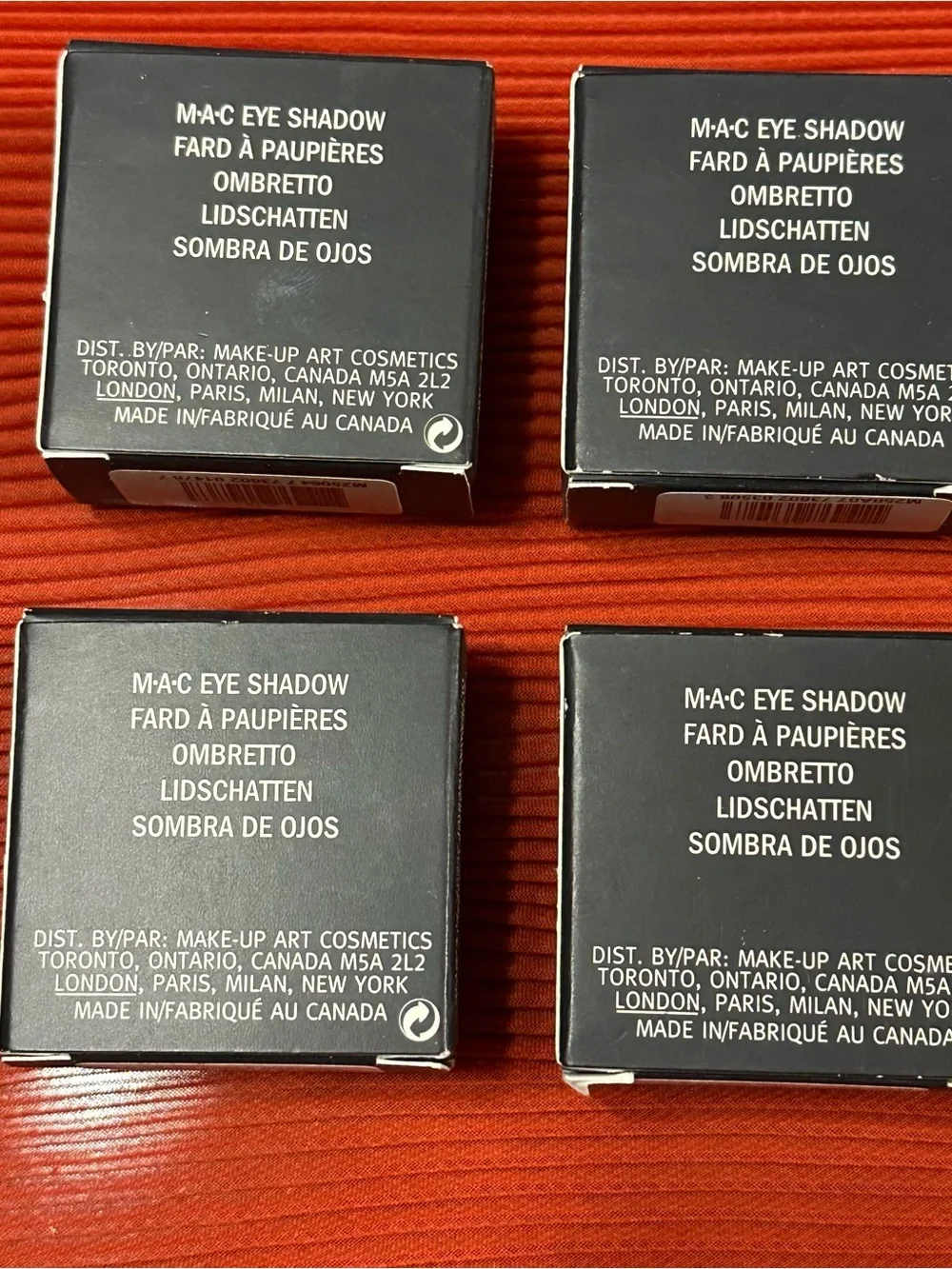 NWT- NIB MAC Cosmetics Single Eyeshadows - Carbon, Grain, Rule, Texture